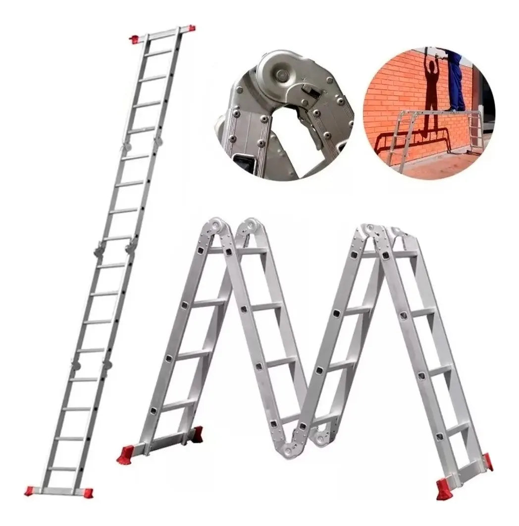 Escada Multifuncional Alumínio com Trava Automática