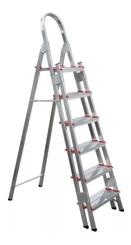 Escada Dupla Face Alumínio 6 Degraus