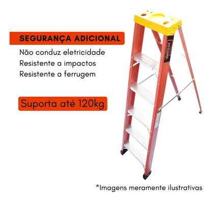 Escada de Fibra de Vidro 5 Degraus