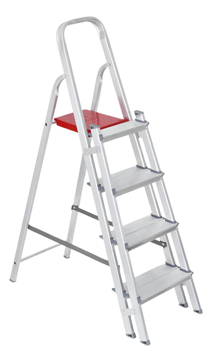 Escada de Alumínio Doméstica 4 Degraus Reisam