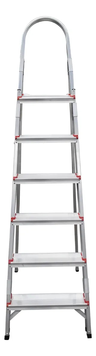 Escada Dupla Face Alumínio 6 Degraus