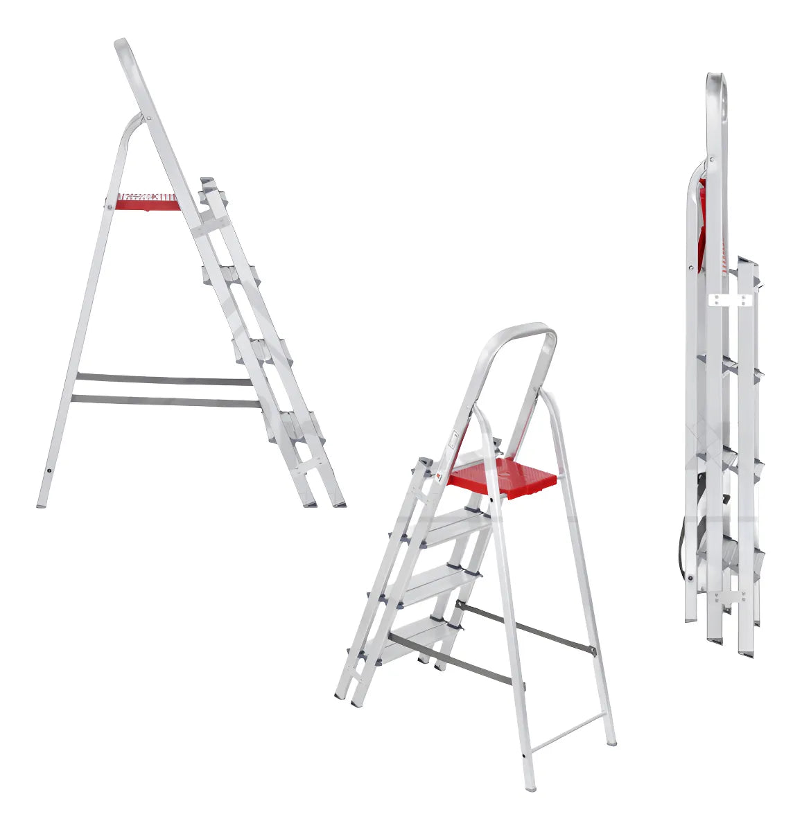 Escada Dupla Face Alumínio 4 Degraus