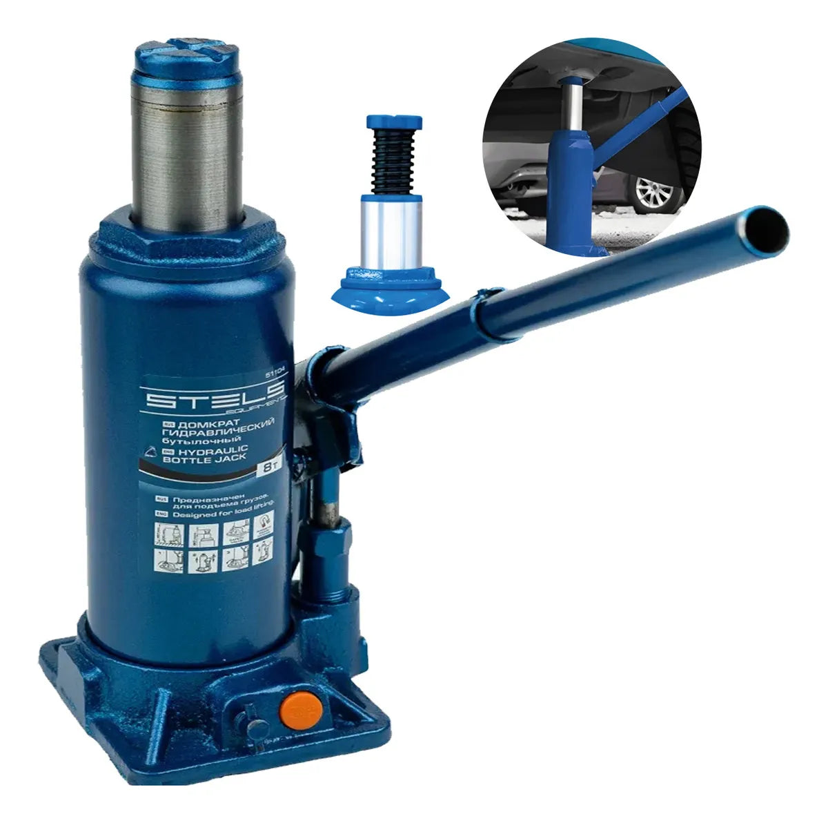 Macaco Hidráulico Garrafa 8 Toneladas