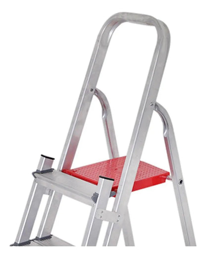 Escada De Alumínio Dupla 5 Degraus Natural 120kg Reisam