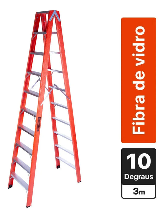 Escada de Fibra de Vidro 10 Degraus